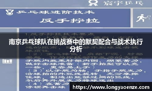 南京乒乓球队在挑战赛中的默契配合与战术执行分析